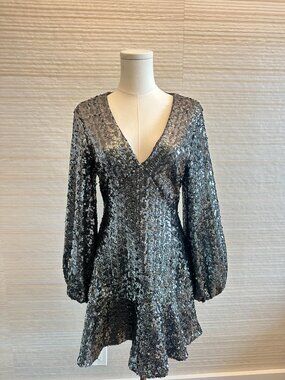 alexis silver sequin dress NWOT Alexis Tamera silver sequin dress 282/115